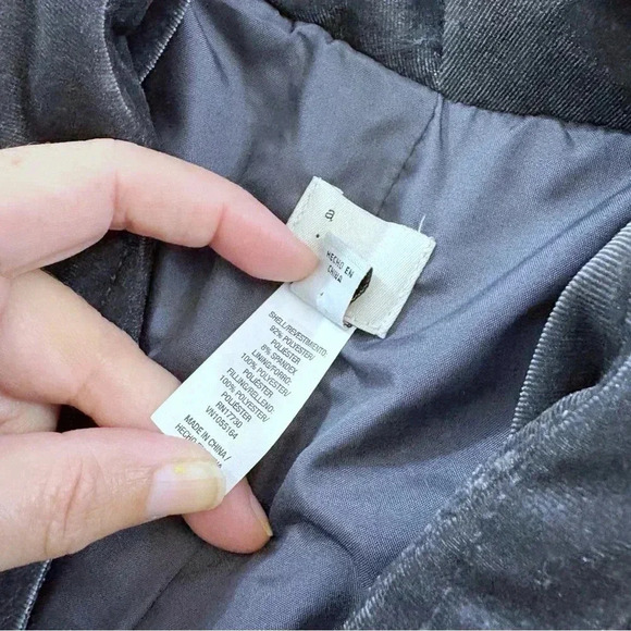 Quilted Velvet Waist Duster Open Jacket - Picture 10 of 12